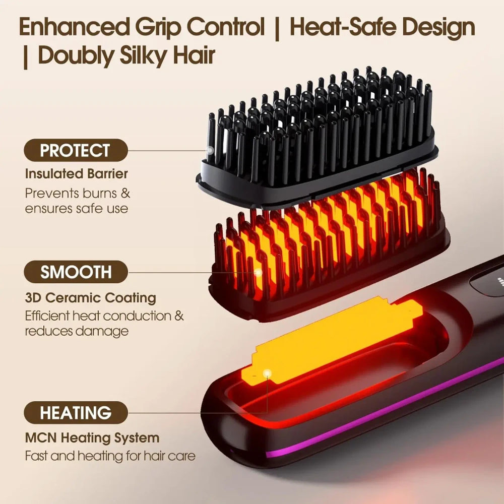 Spazzola per Capelli Lisciante Cordless