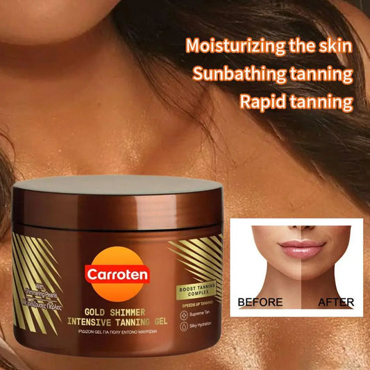 Gel Abbronzante con Perle Dorate